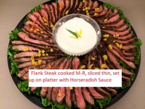 Flank Steak with horseradish set up 2