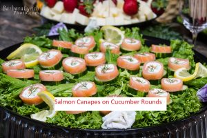 Salmon Canapes on Cucumber Rounds L2