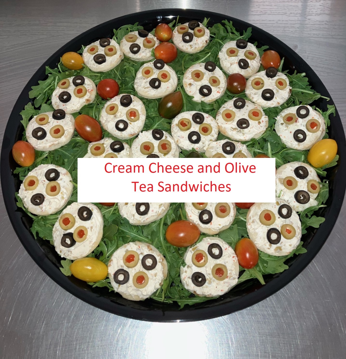 Cream Cheese and Olive Tea Sandwiches