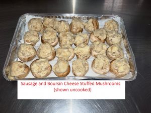 Sausage and Boursin Stuffed Mushroomss